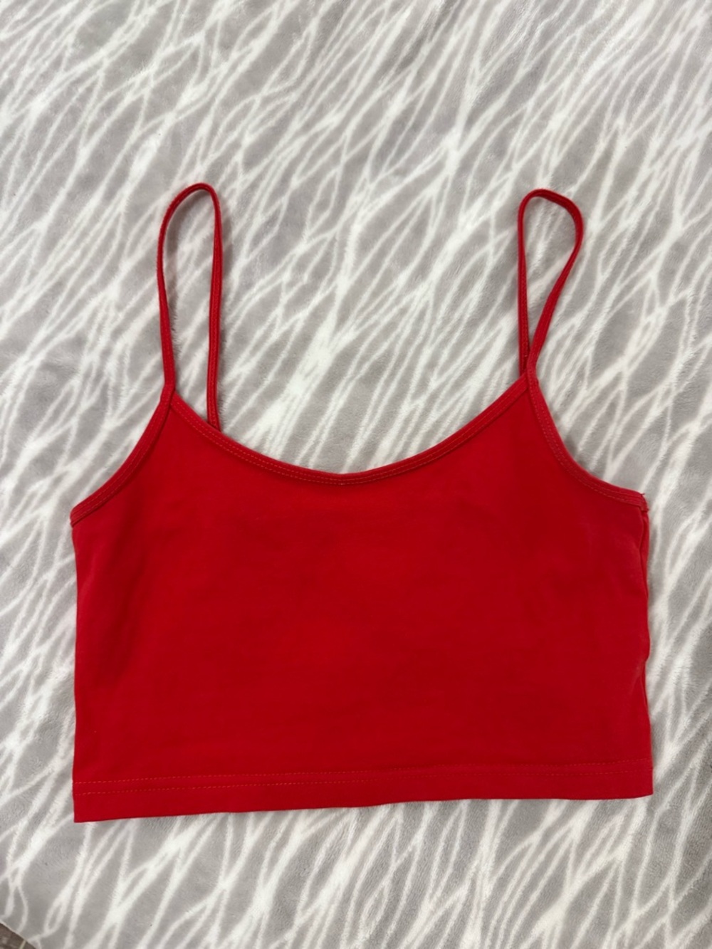 TNA Red Spaghetti Strap Crop Top